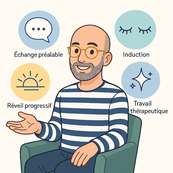Déroulement d'une séance d'hypnose à Nice Séance d’hypnose thérapeutique à Nice avec Cédric Maillot-Juillet