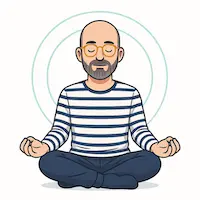 Avatar de Cédric en posture de yoga – équilibre du corps et de l’esprit